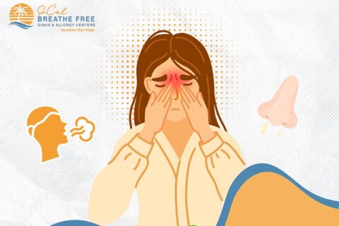 Woman suffering from cold