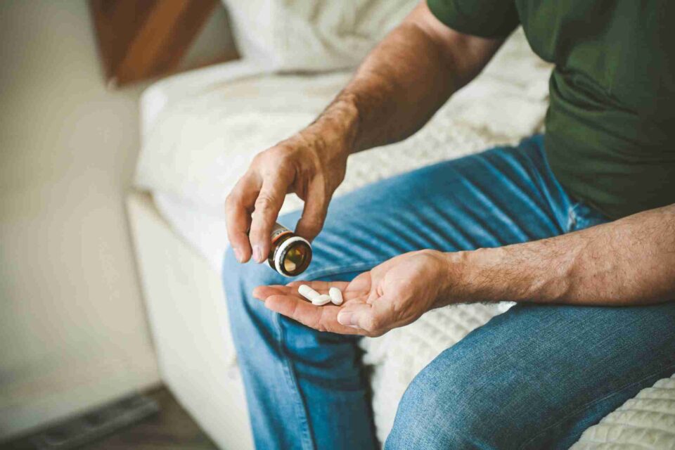 Man using ENT Pain relief medication for faster recovery in Burbank, CA